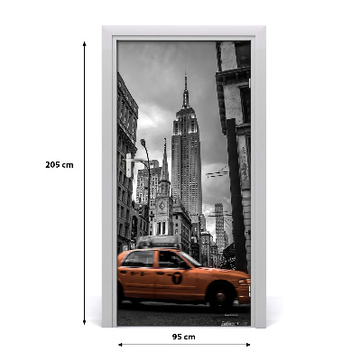 Self-adhesive door wallpaper New york