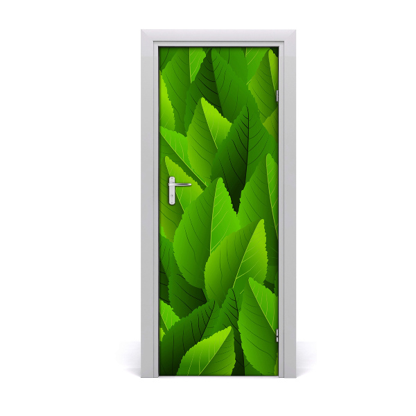 Self-adhesive door veneer Green leaves