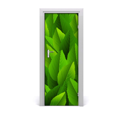 Self-adhesive door veneer Green leaves