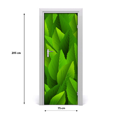 Self-adhesive door veneer Green leaves