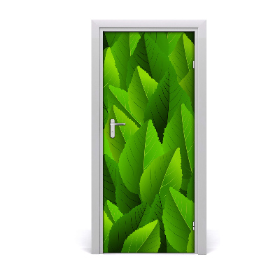 Self-adhesive door veneer Green leaves