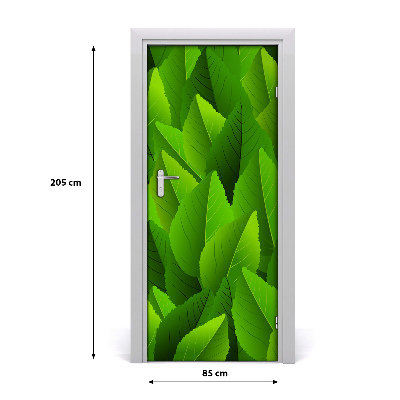 Self-adhesive door veneer Green leaves