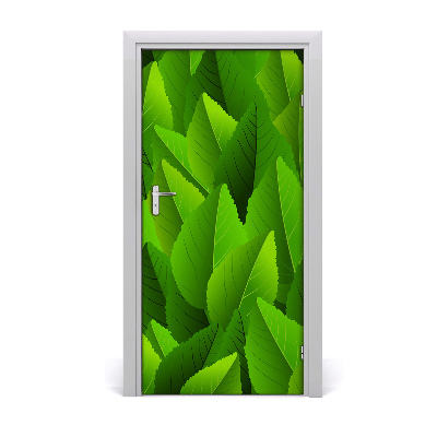 Self-adhesive door veneer Green leaves