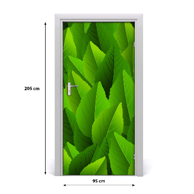 Self-adhesive door veneer Green leaves