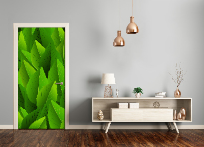 Self-adhesive door veneer Green leaves