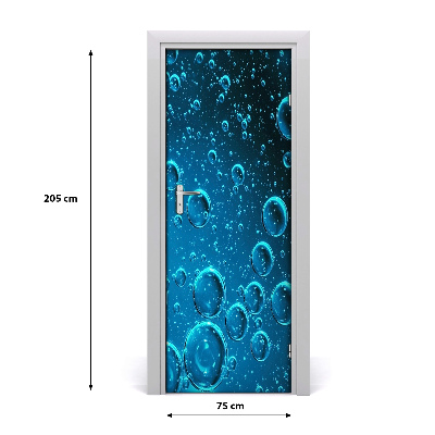 Door wallpaper Bubbles under water