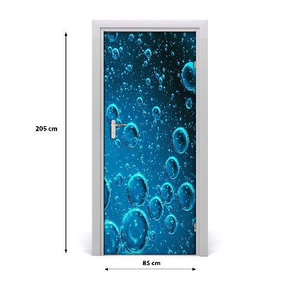 Door wallpaper Bubbles under water