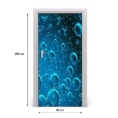 Door wallpaper Bubbles under water