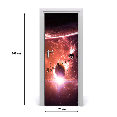 Self-adhesive door wallpaper Galaxy