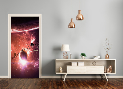 Self-adhesive door wallpaper Galaxy