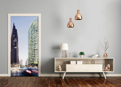 Self-adhesive door wallpaper Skyscrapers