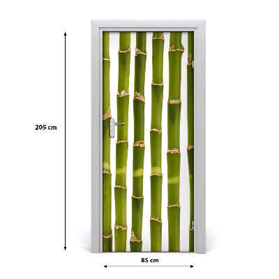 Self-adhesive door sticker On the bamboo door