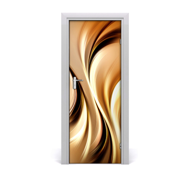 Self-adhesive door sticker Abstract waves