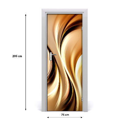 Self-adhesive door sticker Abstract waves