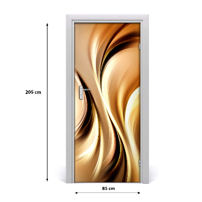 Self-adhesive door sticker Abstract waves