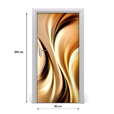 Self-adhesive door sticker Abstract waves