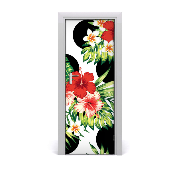 Self-adhesive door veneer Hawaiian pattern