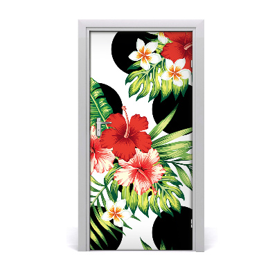 Self-adhesive door veneer Hawaiian pattern