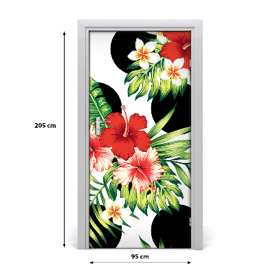 Self-adhesive door veneer Hawaiian pattern