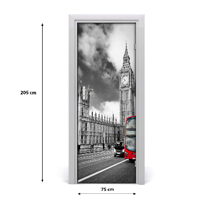 Self-adhesive door wallpaper Big ben london