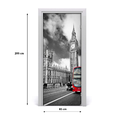 Self-adhesive door wallpaper Big ben london