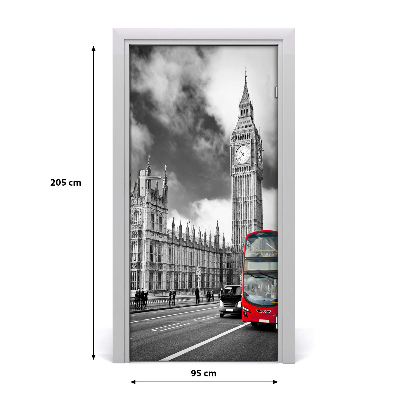 Self-adhesive door wallpaper Big ben london