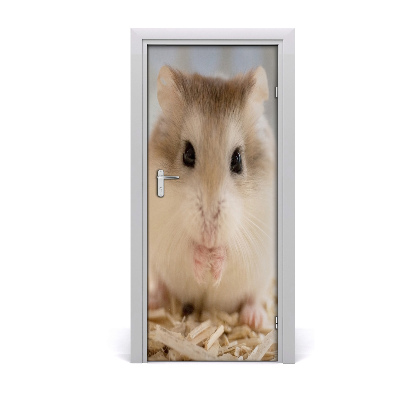 Self-adhesive door sticker Hamster wall