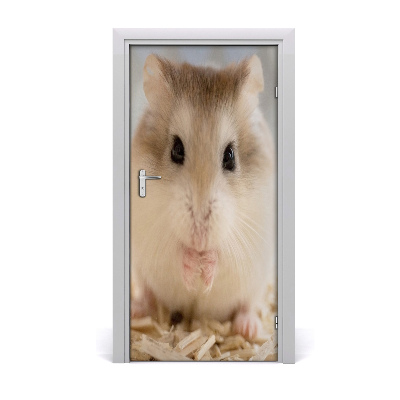 Self-adhesive door sticker Hamster wall