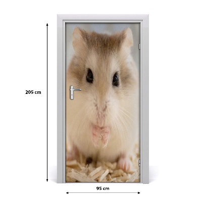 Self-adhesive door sticker Hamster wall