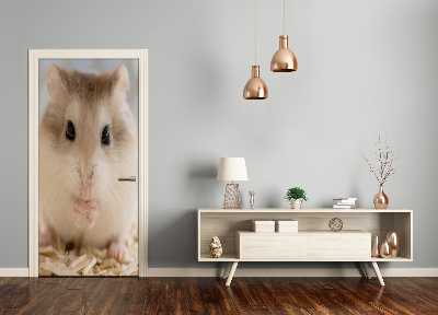 Self-adhesive door sticker Hamster wall