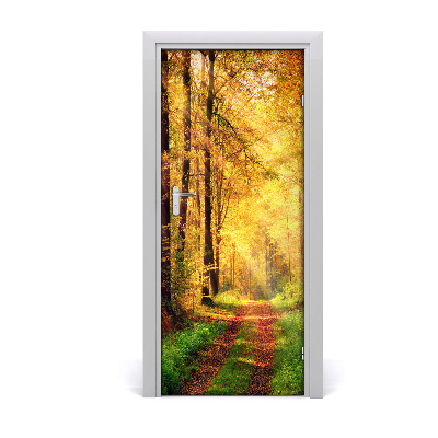 Door wallpaper Autumn forest