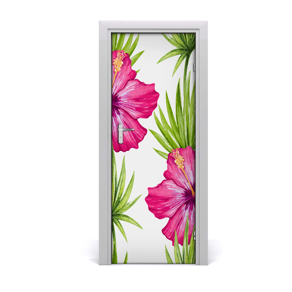 Self-adhesive door veneer Hawaiian pattern