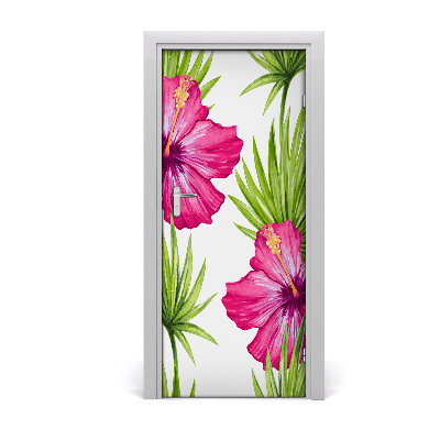 Self-adhesive door veneer Hawaiian pattern