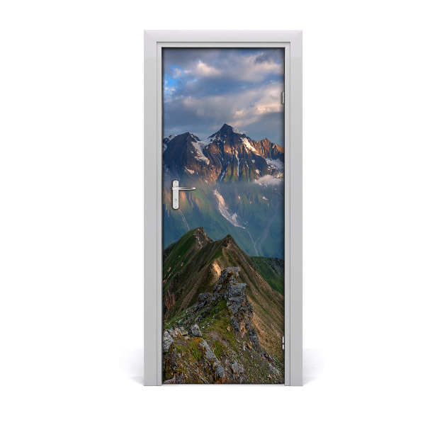 Door wallpaper Mountain peaks