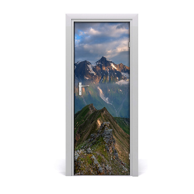 Door wallpaper Mountain peaks