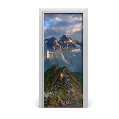 Door wallpaper Mountain peaks