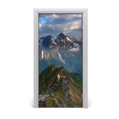 Door wallpaper Mountain peaks