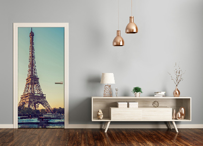 Self-adhesive door wallpaper Eiffel tower