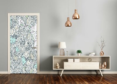 Self-adhesive door veneer Floral pattern