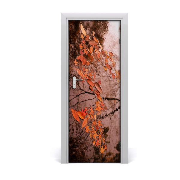 Self-adhesive door sticker Autumn leaves