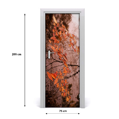 Self-adhesive door sticker Autumn leaves