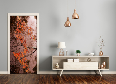 Self-adhesive door sticker Autumn leaves