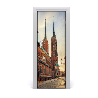 Self-adhesive door wallpaper Wroclaw poland