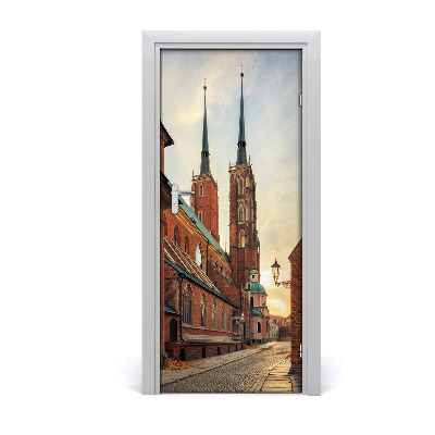 Self-adhesive door wallpaper Wroclaw poland