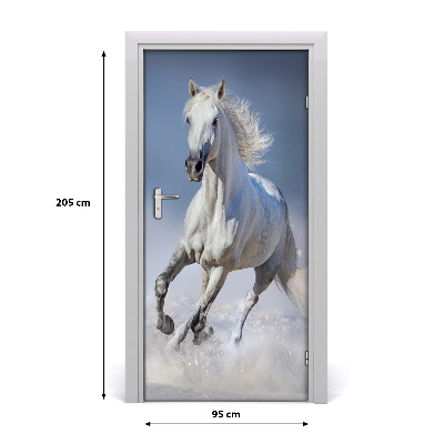 Self-adhesive door sticker Horse in gallop