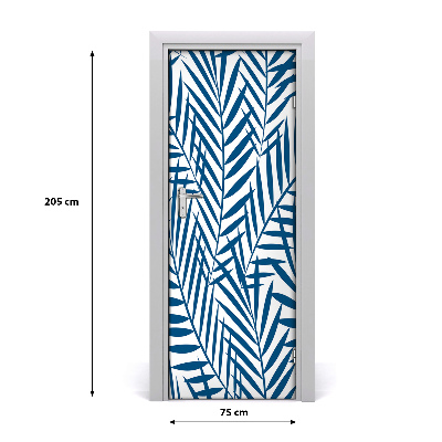 Self-adhesive door veneer Tropical leaves