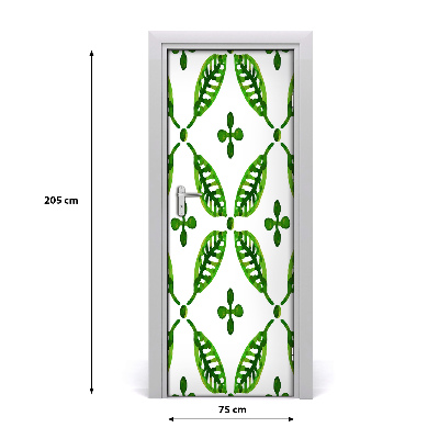 Self-adhesive door veneer Green leaves