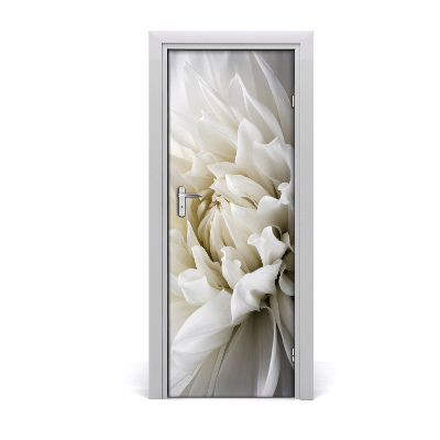 Self-adhesive door sticker White dahlia