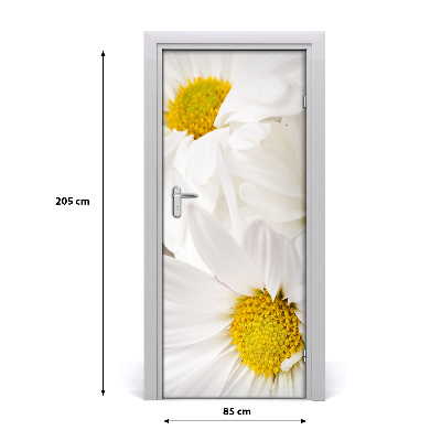 Self-adhesive door sticker Daisies