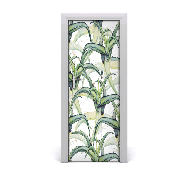 Self-adhesive door wallpaper Aloe